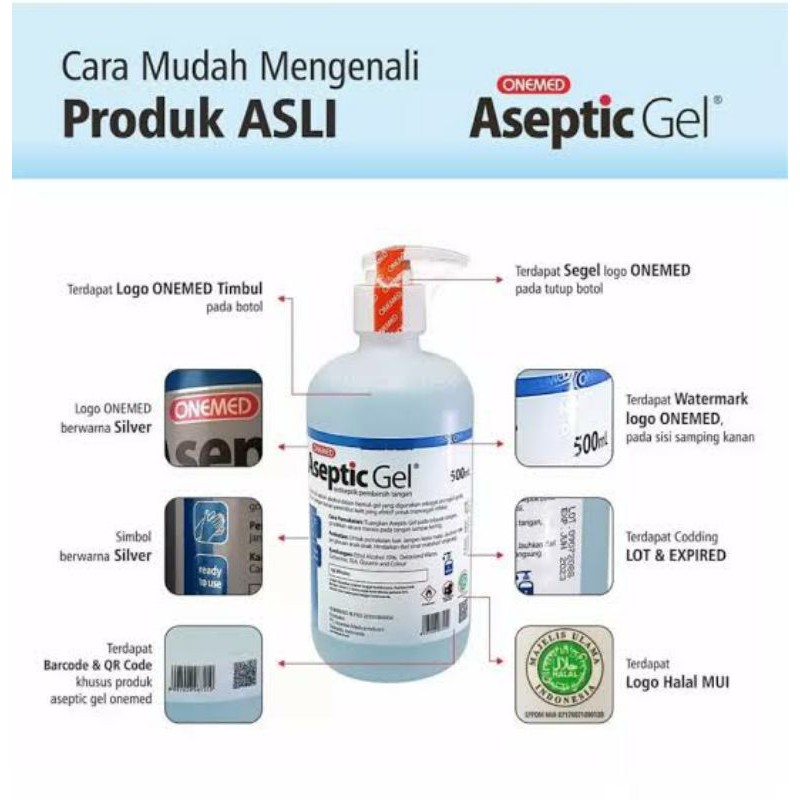 Handsanitizer isi Ulang Aseptic Gel Refill 500ml