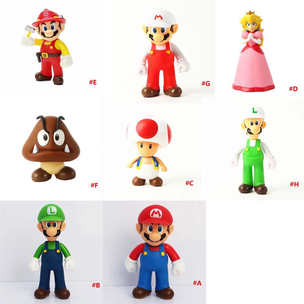Quinton Action Figurine Patung Lucu Koleksi Model Jamur Anime Model Mario Super Mario Bros.