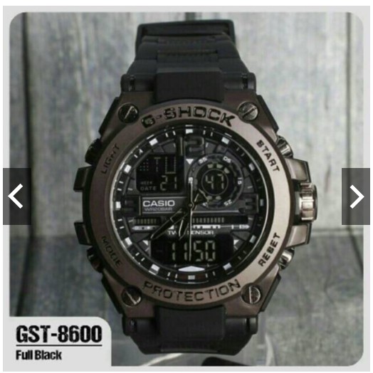 KEREN READY 9 WARNA JAM TANGAN PRIA CASIO GSHOCK G-SHOCK GST-8600 G-8600 DUATIME METAL ANTI AIR