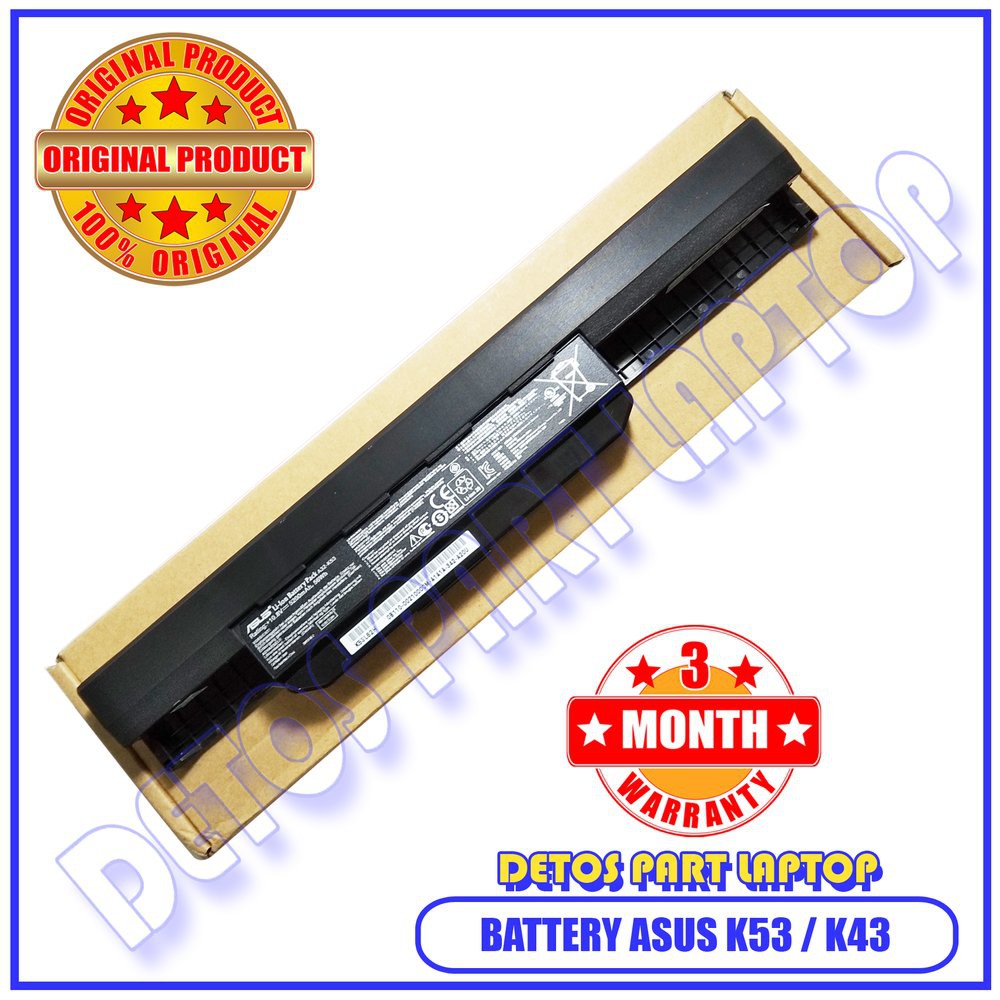 Battery Asus Baterai Asus Batre Asus Original Asus A43 A43S K53 K43 X44H X44C A32-K53