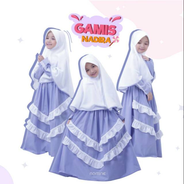 Gamis anak nadira/gamis anak kekinian/gamis cantik
