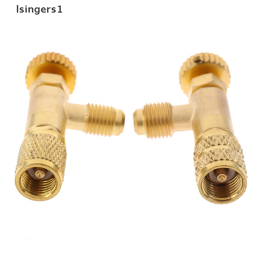 (lsingers1) Adapter Katup Pengaman Ac R410A R22 1 / 4 &quot;5 / 16&quot;