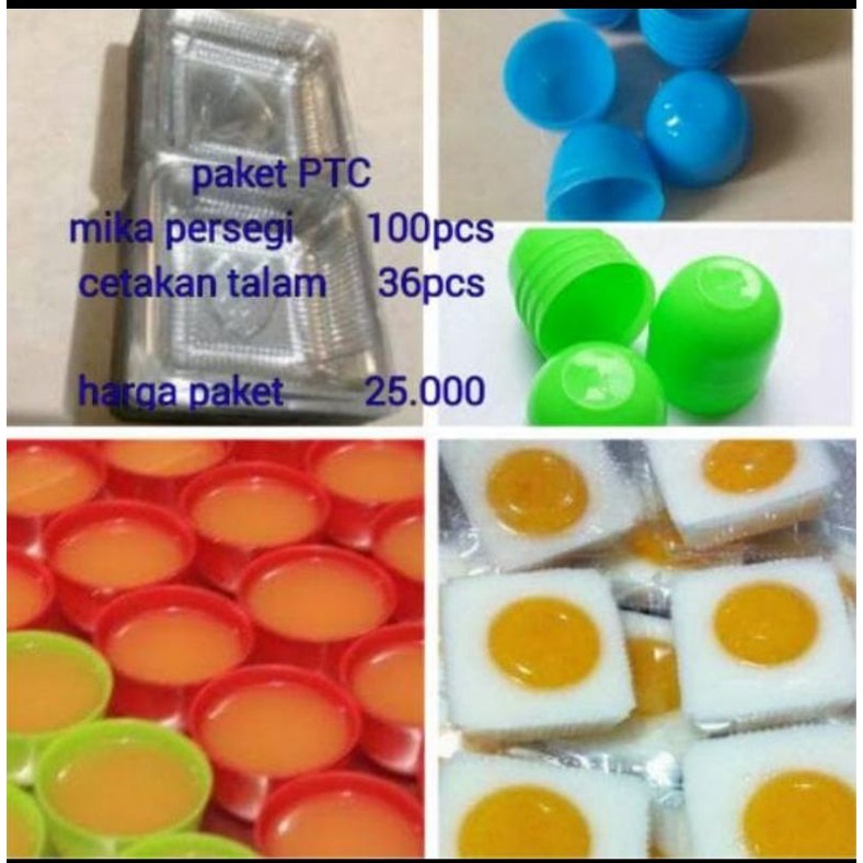 Paket pudding telur ceplok talam+mika segi