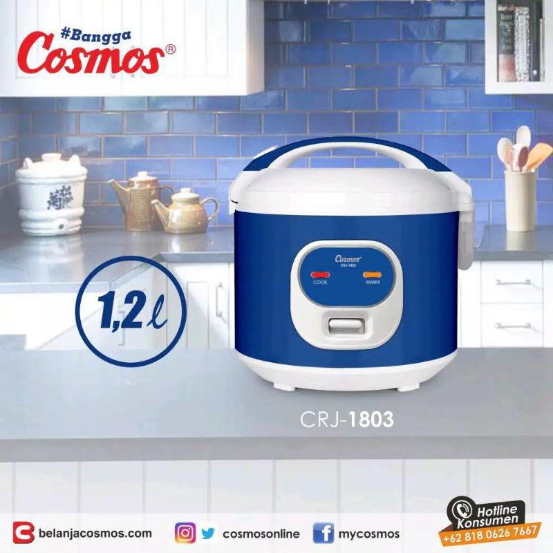 Magic Com Cosmos CRJ 1803 1.2 Liter - Rice Cooker Cosmos 3in1 - Penanak Nasi