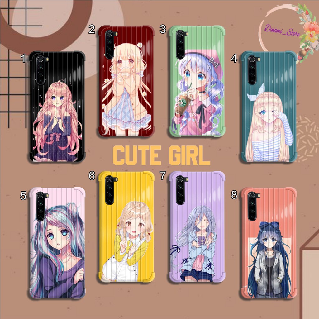 Softcase CUTE GIRL Vivo Y91 Y17 Y12 Y15 Y93 Y95 Y81 Y83 Y71 Y53 V5 V7 Y30 Y50 V17 Y11 S1 Pro DST1710