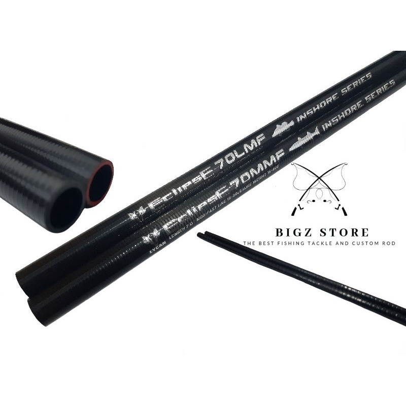 BLANK CARBON LYCAN ECLIPSE INSHORE 10-20 15-30 30-40 LBS PANJANG 210 SERI TERBARU ORIGINAL BAHAN CUS