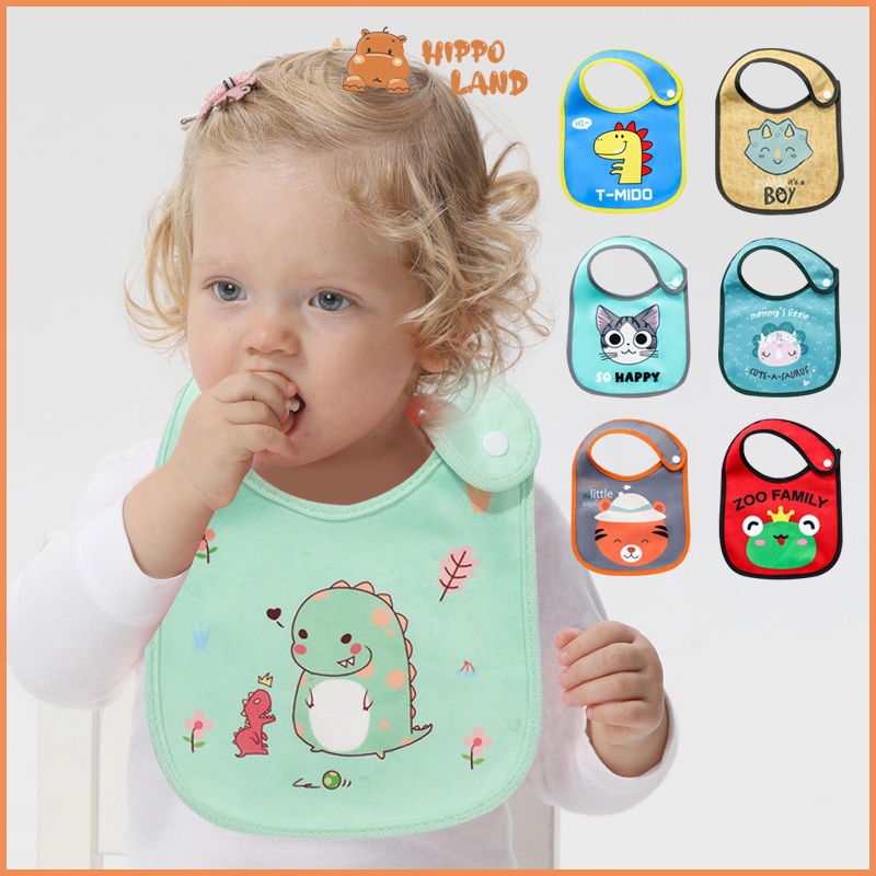 HIPPO LAND  Slabber Bayi waterproof / Celemek Bayi Murah bib Bayi Import / 302