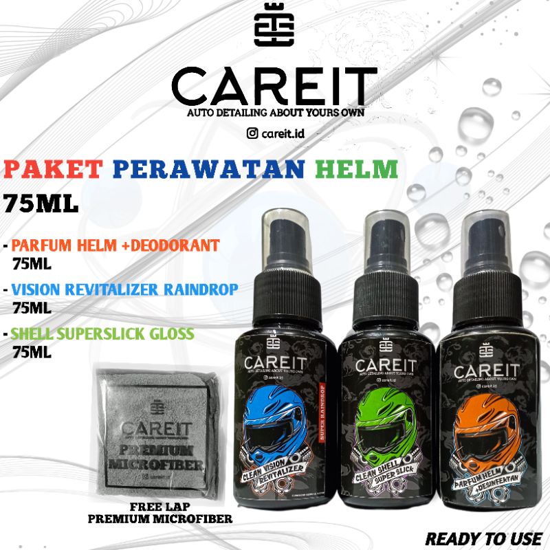 CAREIT - Helmet Care | Parfum Helm | Visor Care | Shell Sealent | Daun Talas Effect