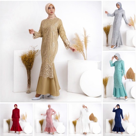 Gamis Duyung,Gamis Duyung Brokat,Gamis Duyung Terbaru,Gamis Brokat,Gamis Slim,Gamis Duyung Tulle