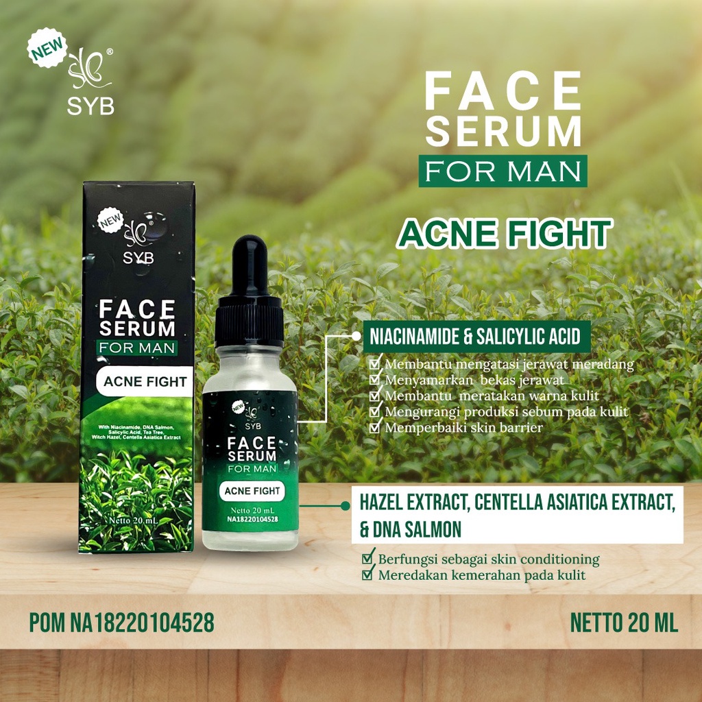 READY! NEW SYB FACE SERUM FOR MAN BPOM - SYB SERUM MEN / SYB SERUM MEN ACNE - SERUM WAJAH PRIA