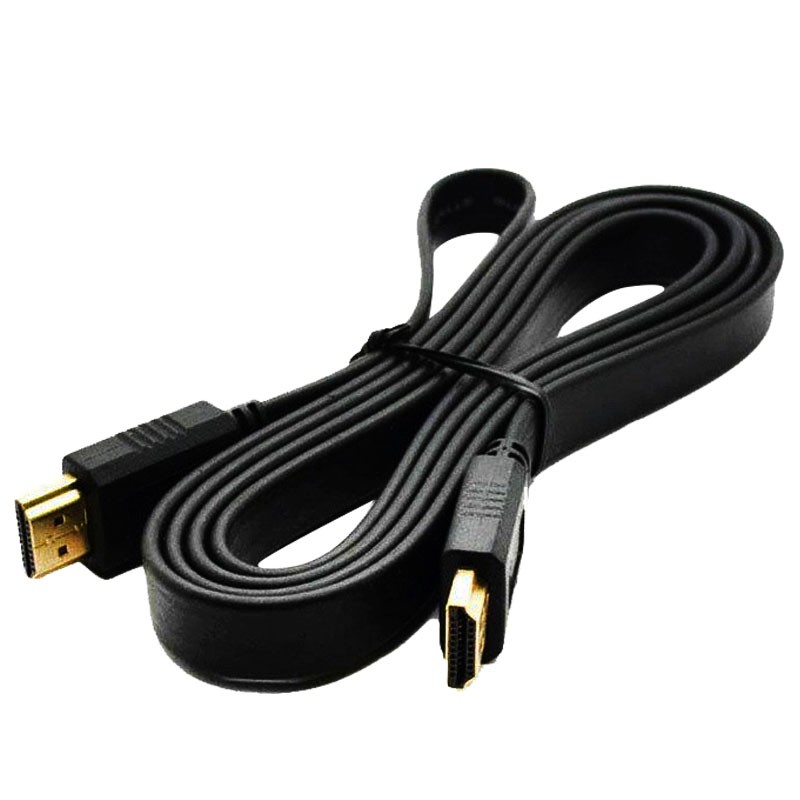 KABEL HDMI 3M FLAT VERSI 1.4 / HDMI 3 Meter - Hitam, Biru, Merah