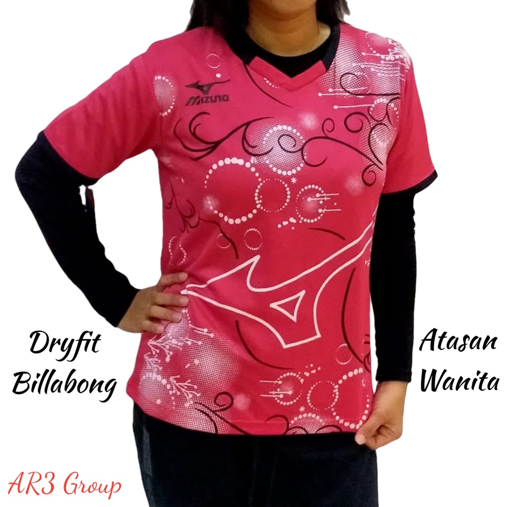 Baju olahraga pria/wanita printing kaos badminton bulutangkis voli futsal sepak bola runing adem menyerap keringat cepat kering