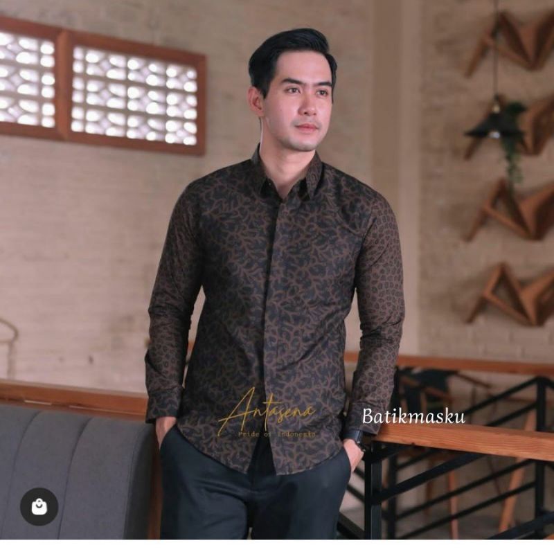 BAJU BATIK PRIA LENGAN PANJANG SLIM FIT FURING MODERN S M L XL XXL KEMEJA FORMAL CASUAL KATUN HALUS ADEM ASLI SOLO SRAGENAN TERBARU TERLARIS BATIKMASKU ACARA KONDANGAN LAMARAN TUNANGAN GROSIR NIKAHAN SERAGAMAN PARTAI PNS KORPRI KANTOR LUMUT