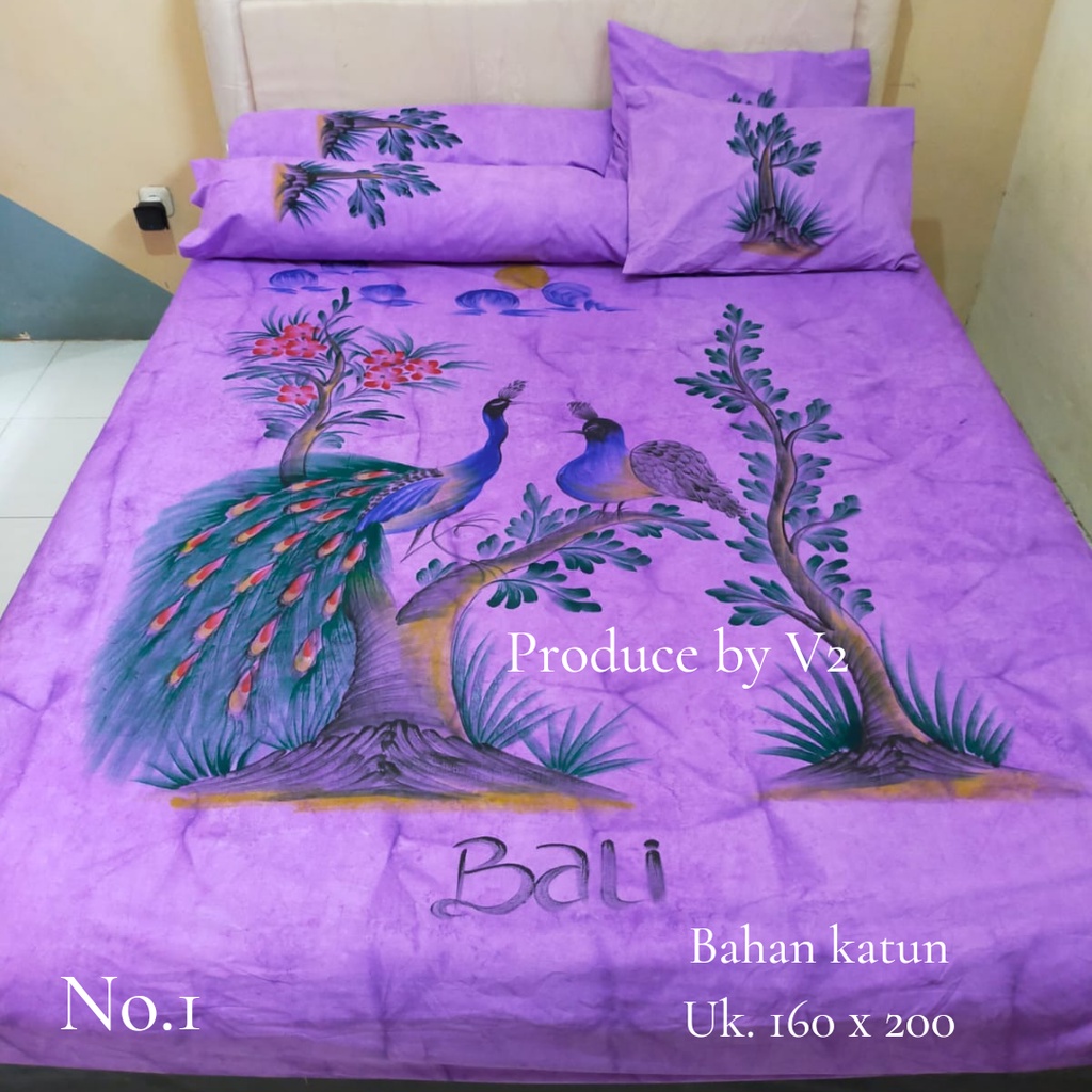 SPREI LUKIS BALI/SPREI LUKIS/SPREI TYEDYE/STOK READY/SPREI