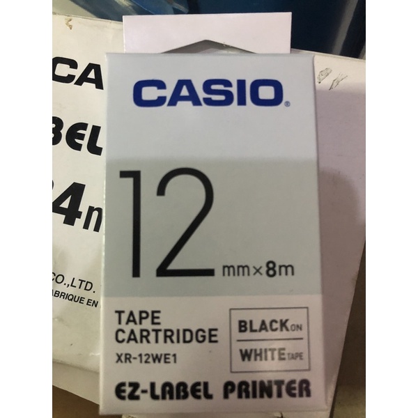 

LABEL CASIO /TAPE CASII LABEL 12mm cartridge black ink white (original)