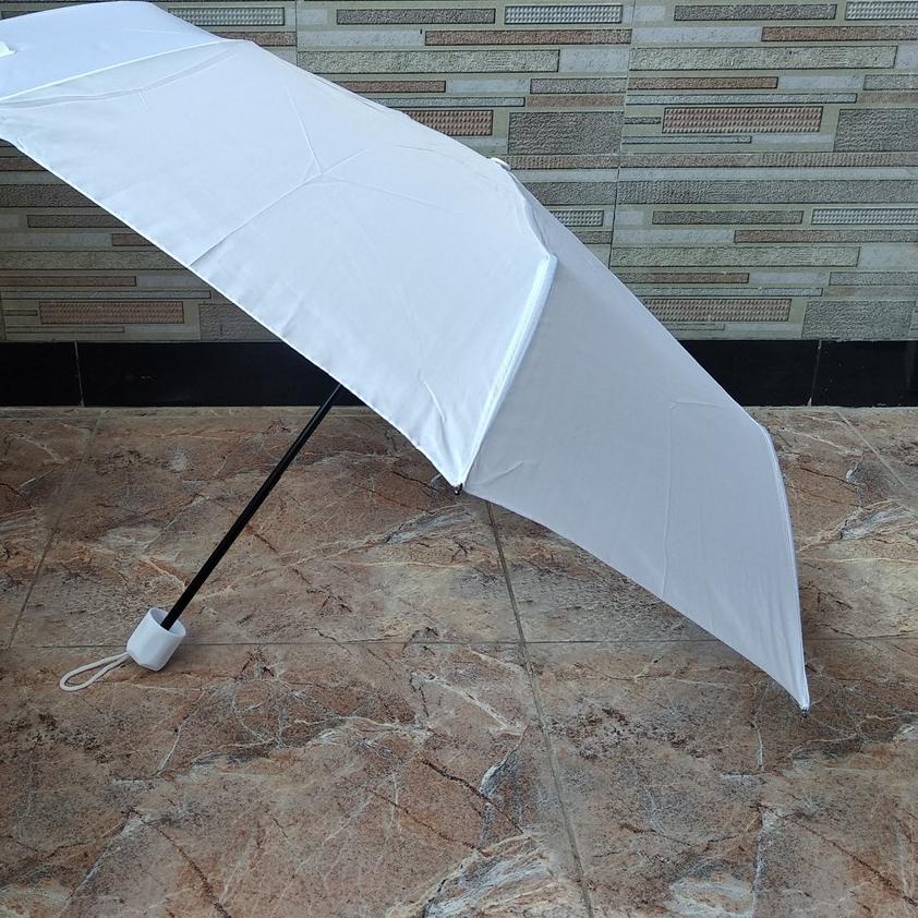 ➵ Payung Lipat 3 Jansen Umbrella PUTIH Polos ♢