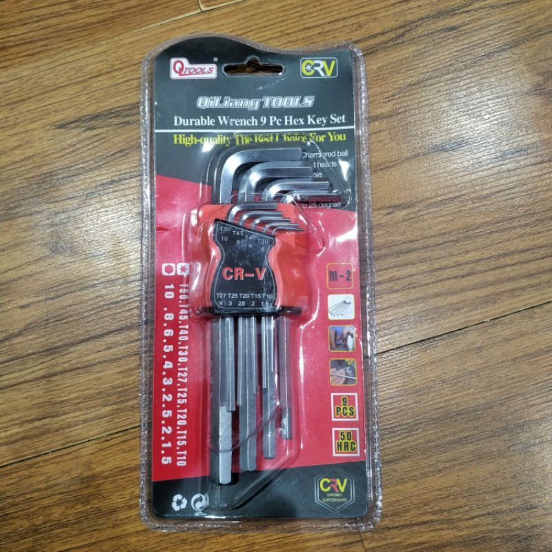 KUNCI L PANJANG SET 9 Pcs Hex key set MD3410