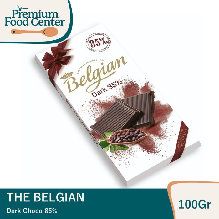 

COKELAT- THE BELGIAN - DARK CHOCOLATE 85% (100GR) / COKLAT HITAM -COKELAT.