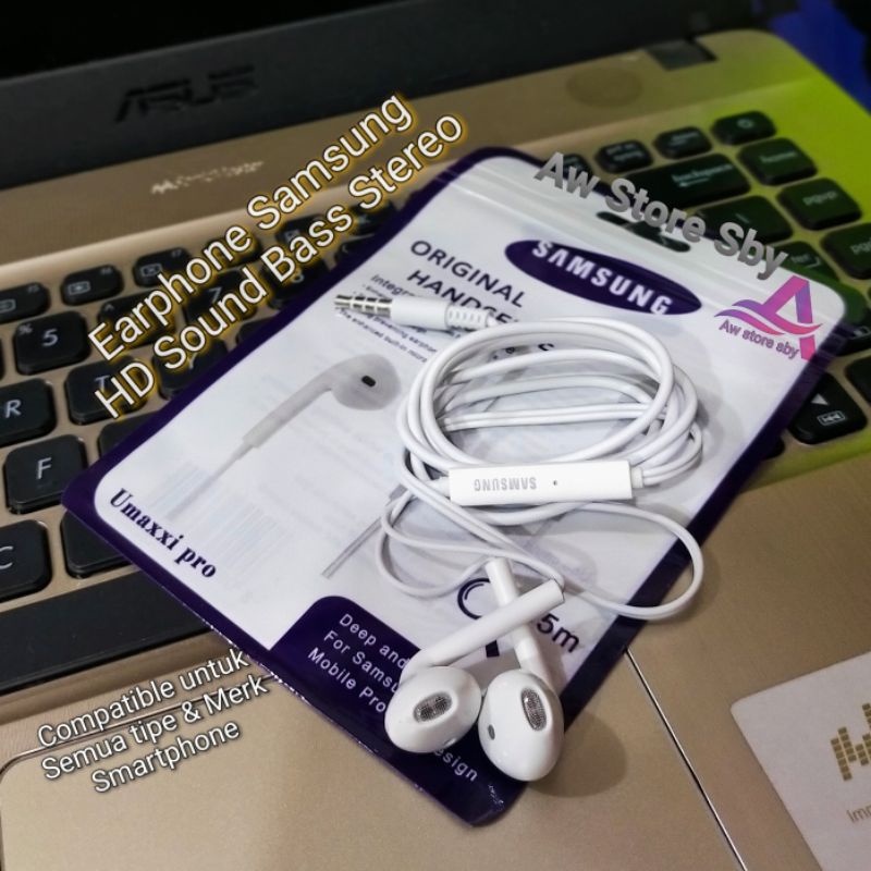 Earphone Samsung HD Sound Bass Stereo Headset Samsung A10 A10S A20 A20S A30 A30S A50 A50S