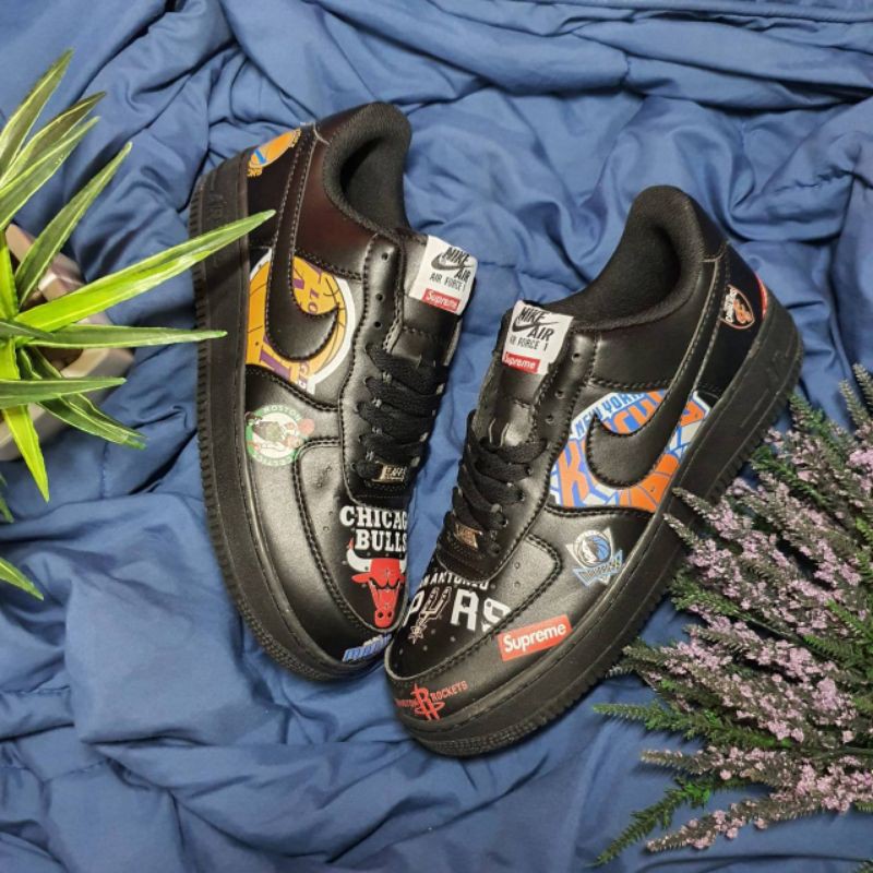 Sepatu Nike Air Force 1 Supreme Black High Quality