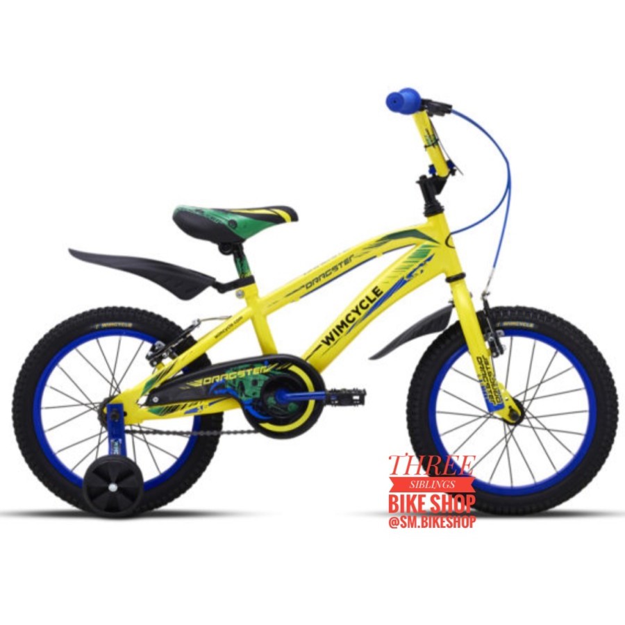 SEPEDA BMX WIMCYCLE DRAGSTER 16 INCH YELLOW