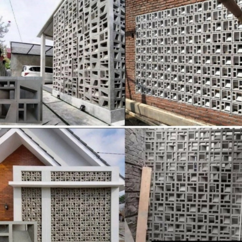 roster beton minimalis / loster / pagar beton modern / ventilasi udara