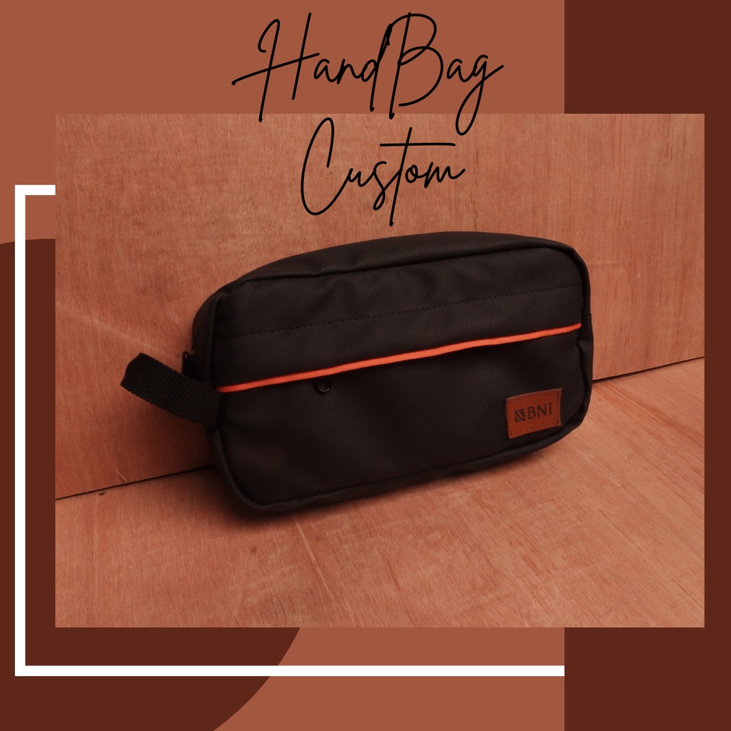 TBLZ- Handbag Premium Kulit Custom Logo BNI – Tas Souvenir Elegan untuk Instansi / Acara Resmi