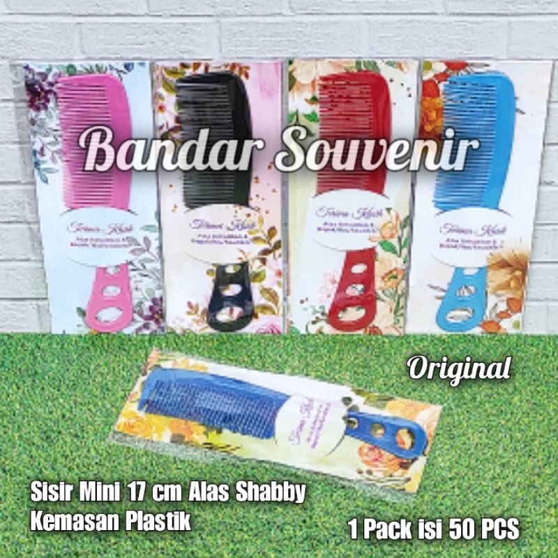 isi 100 ORI Sisir 17,5 cm Alas Shabby Souvenir Sudah Dibungkus Plastik