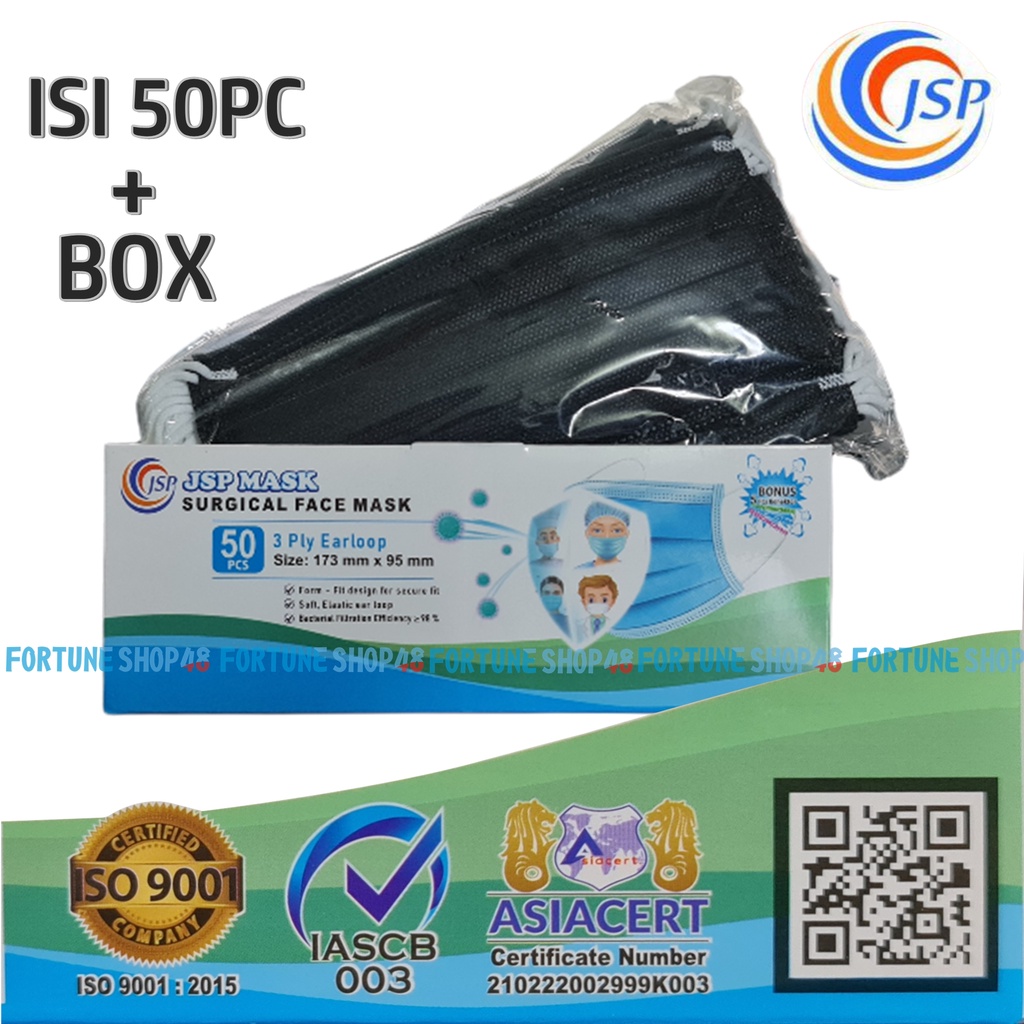 Masker 3Ply JSP EarLoop Kemenkes isi 50pc