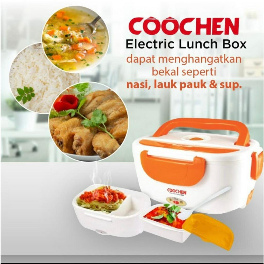 Coochen Electric Lunch Box Ber-Sertifikat Rohs &amp; FDA Kualitas Premium Kotak Makan Electric Lunch Box electric Kotak Bekal makan pemanas penghangat makanan rantang makanan kotak makan kotak bekal tahan panas kotak pemanas makanan murah premium garansi