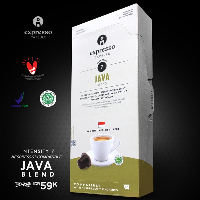 

(TERLARIS) Expresso Coffee Capsule - Nespresso Compatible Coffee Capsule - Java Blend