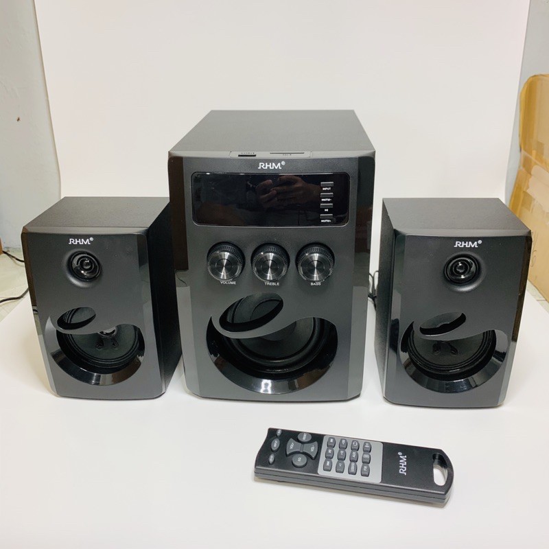 Speaker Aktif Bluetooth RHM Speaker Wireless For PC Komputer Laptop HP Subwoofer Super Bass Stereo