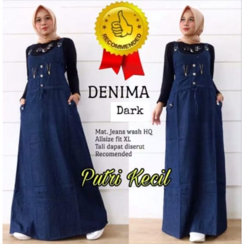 Overall Jeans Denim Wanita Premium Bevery Channel Fregga Hima Lulla Denima