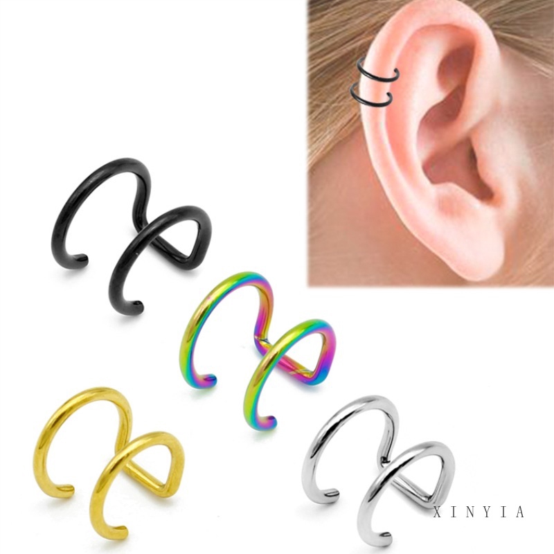 Anting Klip Telinga Plug Tanpa Tindik Untuk Pria /Wanita Earrings Aksesoris Fashion