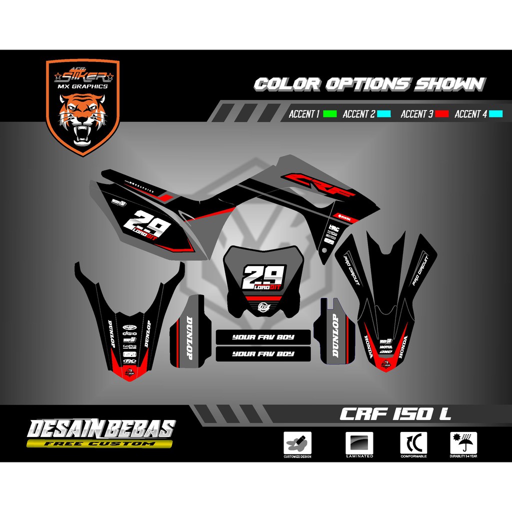 DECAL CRF 150 L / CRF 250 / CRF 230