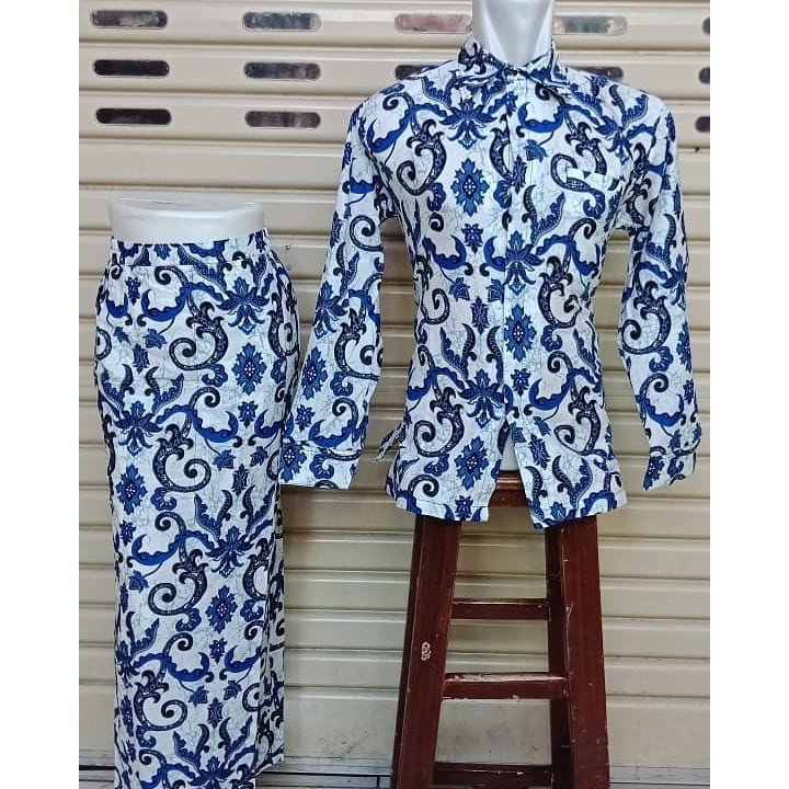 Rok Span Dan Kemeja Panjang / Batik Modern