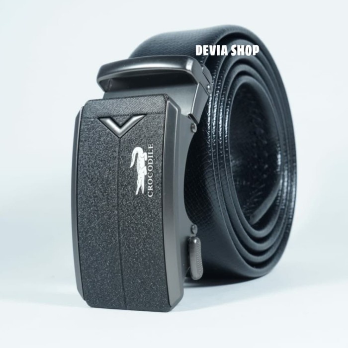 Ikat Pinggang Kulit Pria-Gesper Pria Crocodile 060