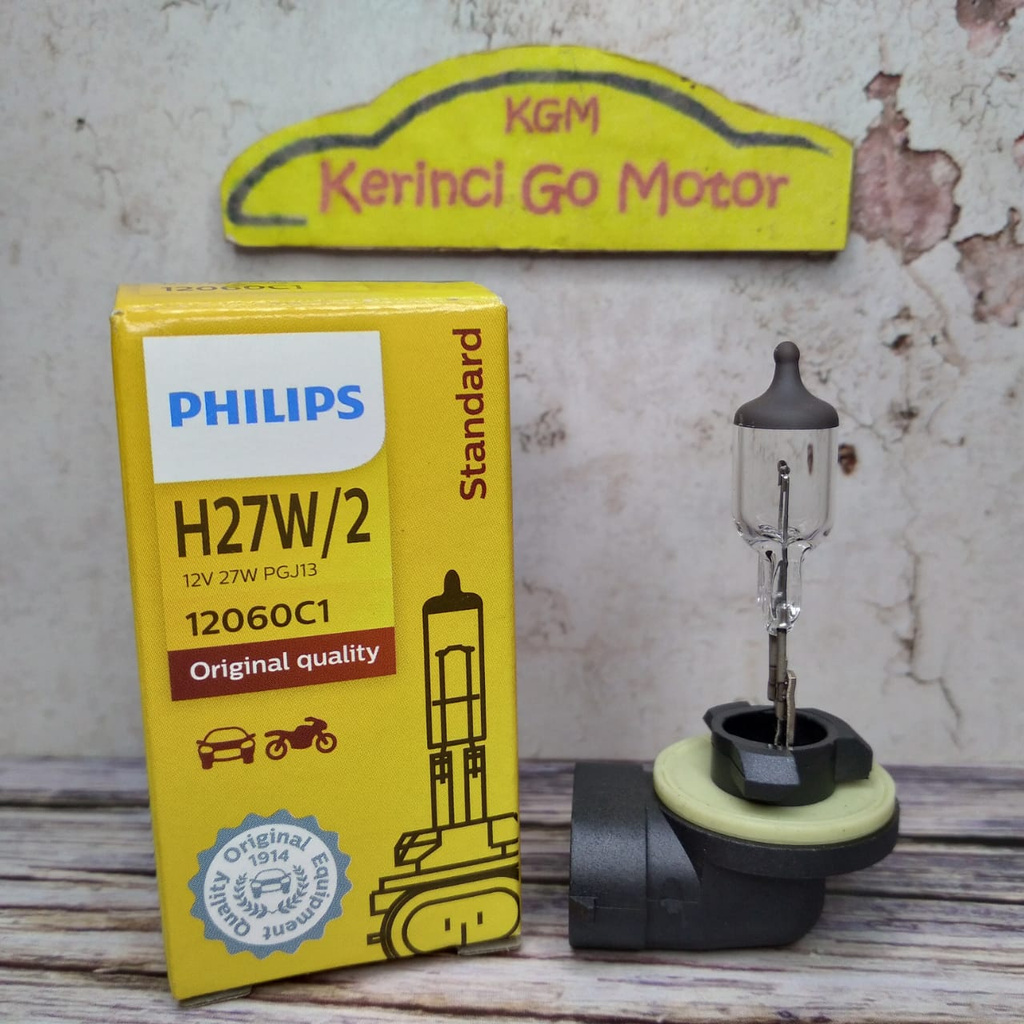 Bohlam Philips Halogen H27W/2 12V 27W 12060C1 - Lampu Headlamp Korea