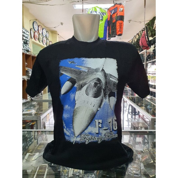 Kaos katun F 16|Kaos katun pesawat| kaos katun Pesawat | Kaos pria bahan katun sablon