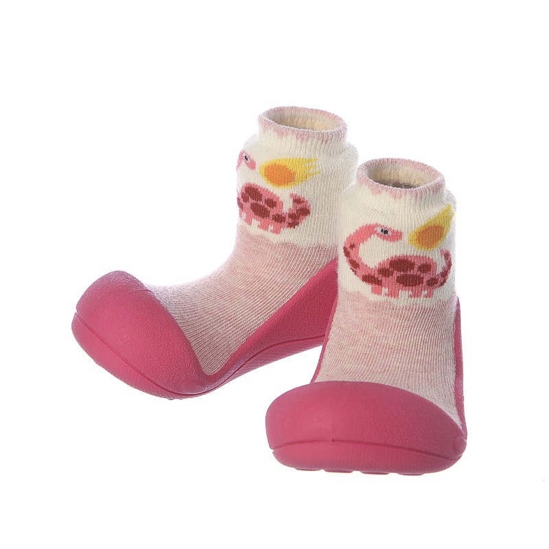 Sepatu Bayi Attipas Baby Shoes Dinosaur Fuchsia