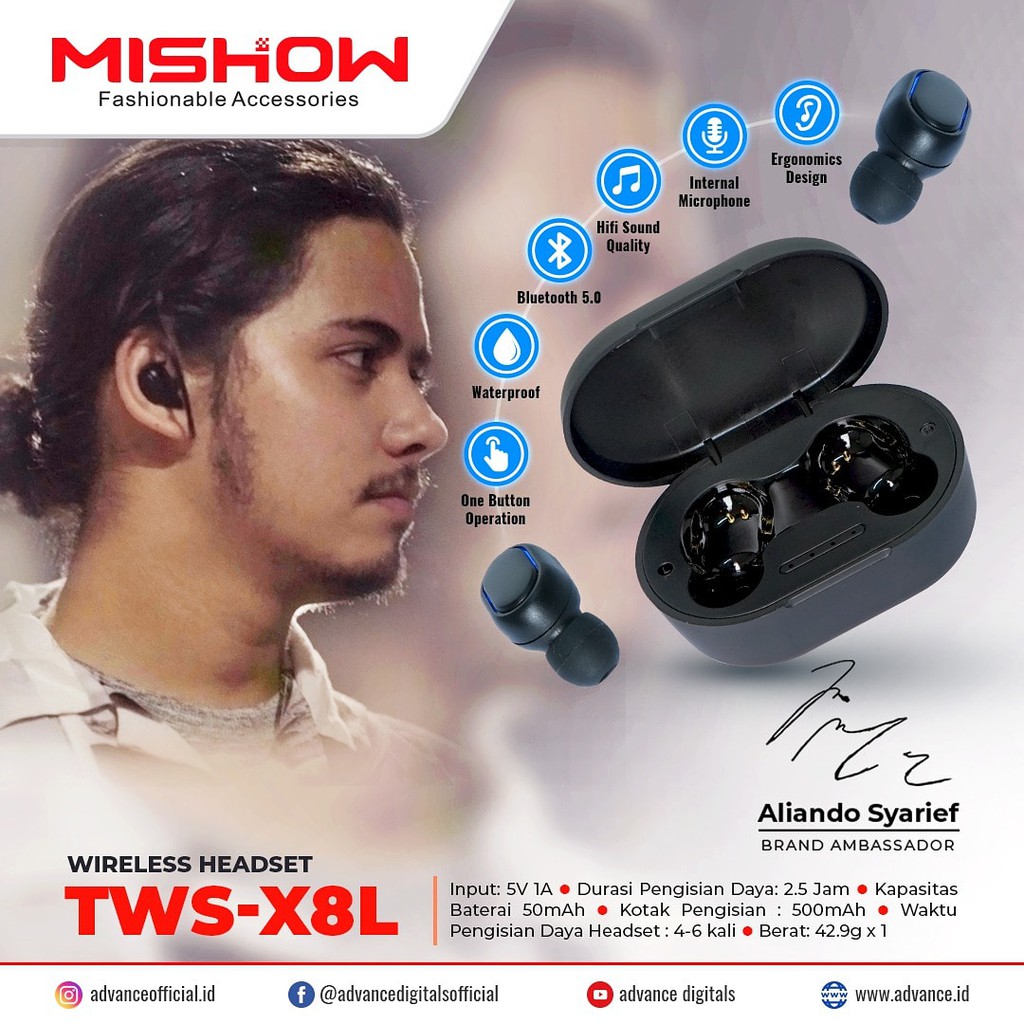 Wireless Headset X8L Mishow (TWS Stereo)