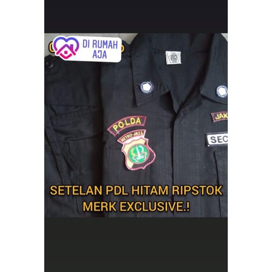 BAJU PDL+ATRIBUT/BAJU PDL SATPAM MEREK AR EKSKLUSIF/BAJU PDL BIRU-HITAM