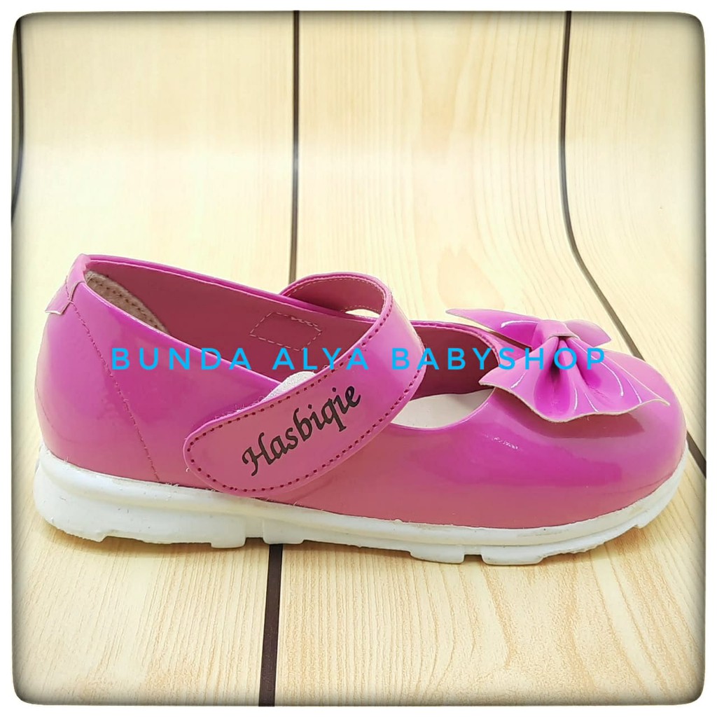 Sepatu Anak Perempuan Usia 2 3 Tahun PINK SIze 22 - 25 - Sepatu Pesta Anak Cewek Slip On Alas Karet Anti Licin