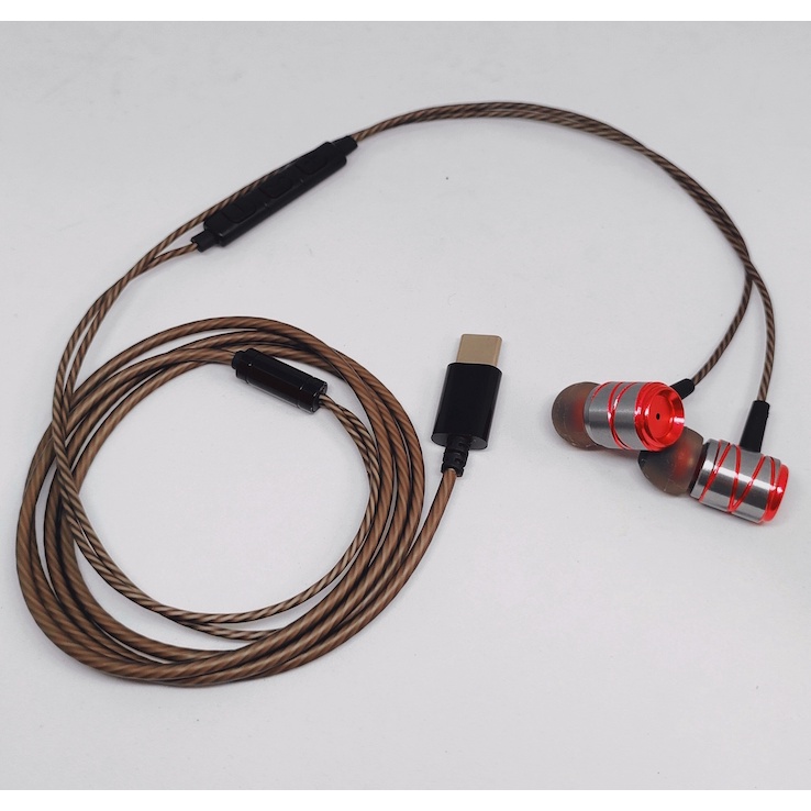 MS33 Pure Bass Digital DAC Type C Headset HiFi Metal Earphone Hi Res