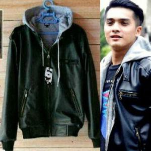 Jaket Pria GGS/Jaket Distro/Hoodie Semi kulit murah