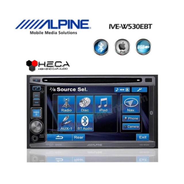 Jual Alpine IVEW530EBT Tape Mobil IVEW530EBT Double Din IVE W530 EBT