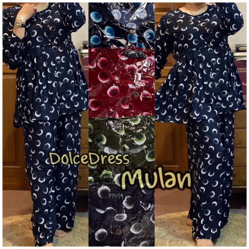 Daster Arab DOLCE MULAN Baju Setelan Kulot Rayon