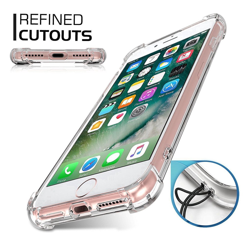 Casing Soft Case Bumper Hybrid Bahan TPU Transparan For iPhone 6 / 7 / 8 / X9