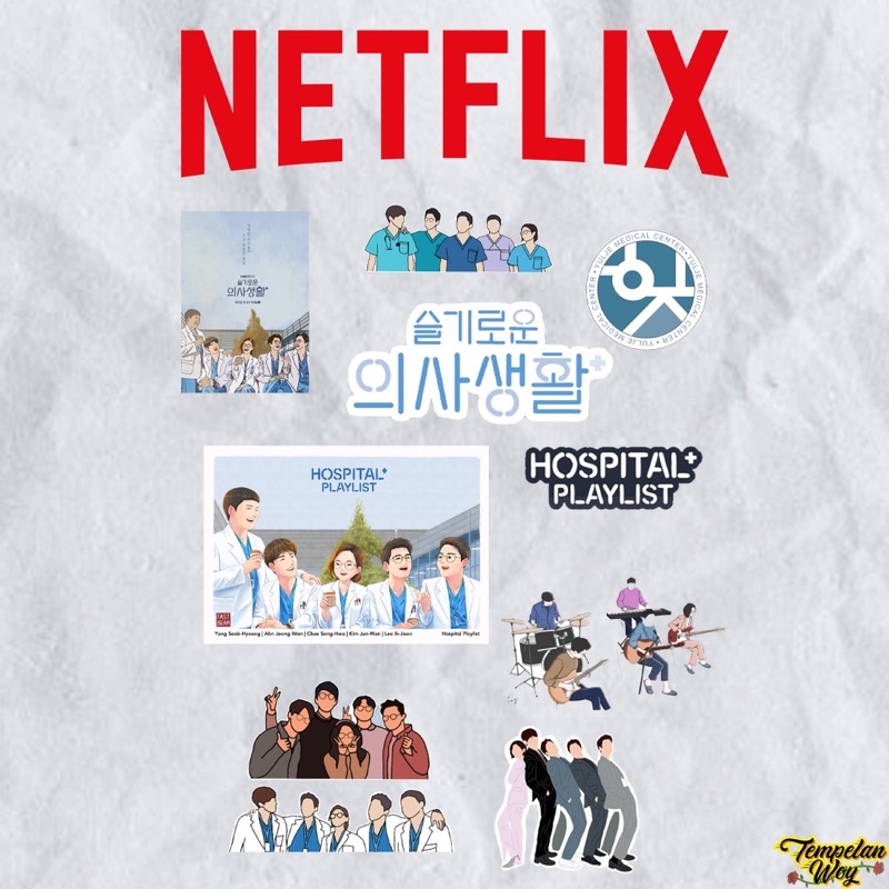 

Sticker Hospital Playlist Kdrama Anti Air Stiker pack