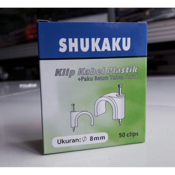 Shukaku Kabel Klip / Cable Clip / Klem Kabel no. 7, 8, 9, 10, 12 mm (50 pcs)